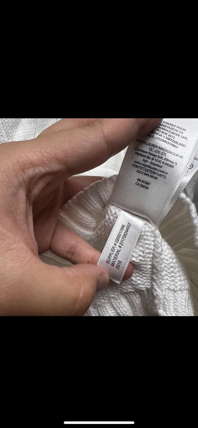 [정품/우먼스M] 폴로 랄프로렌 화이트 케이블 꽈배기 니트 상품이미지6