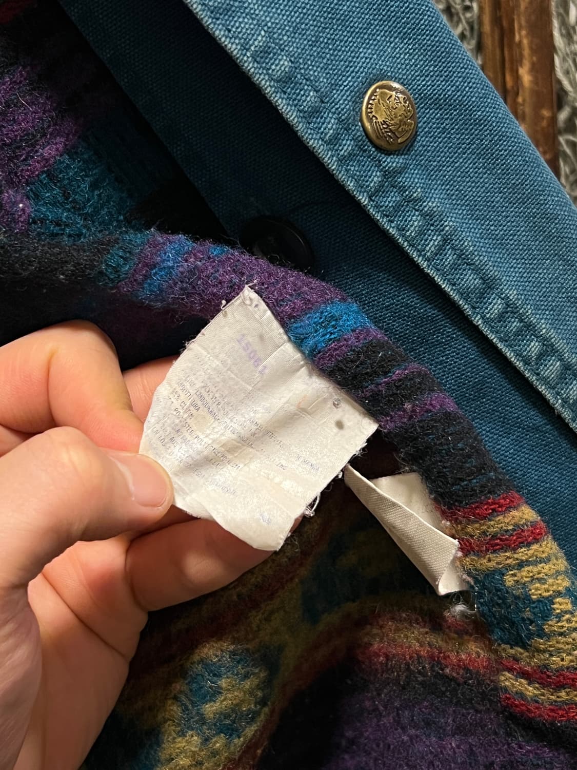 [XL]90's 울리치 USA Made 블랭킷 라이닝 그린 헌팅 자켓 상품이미지7