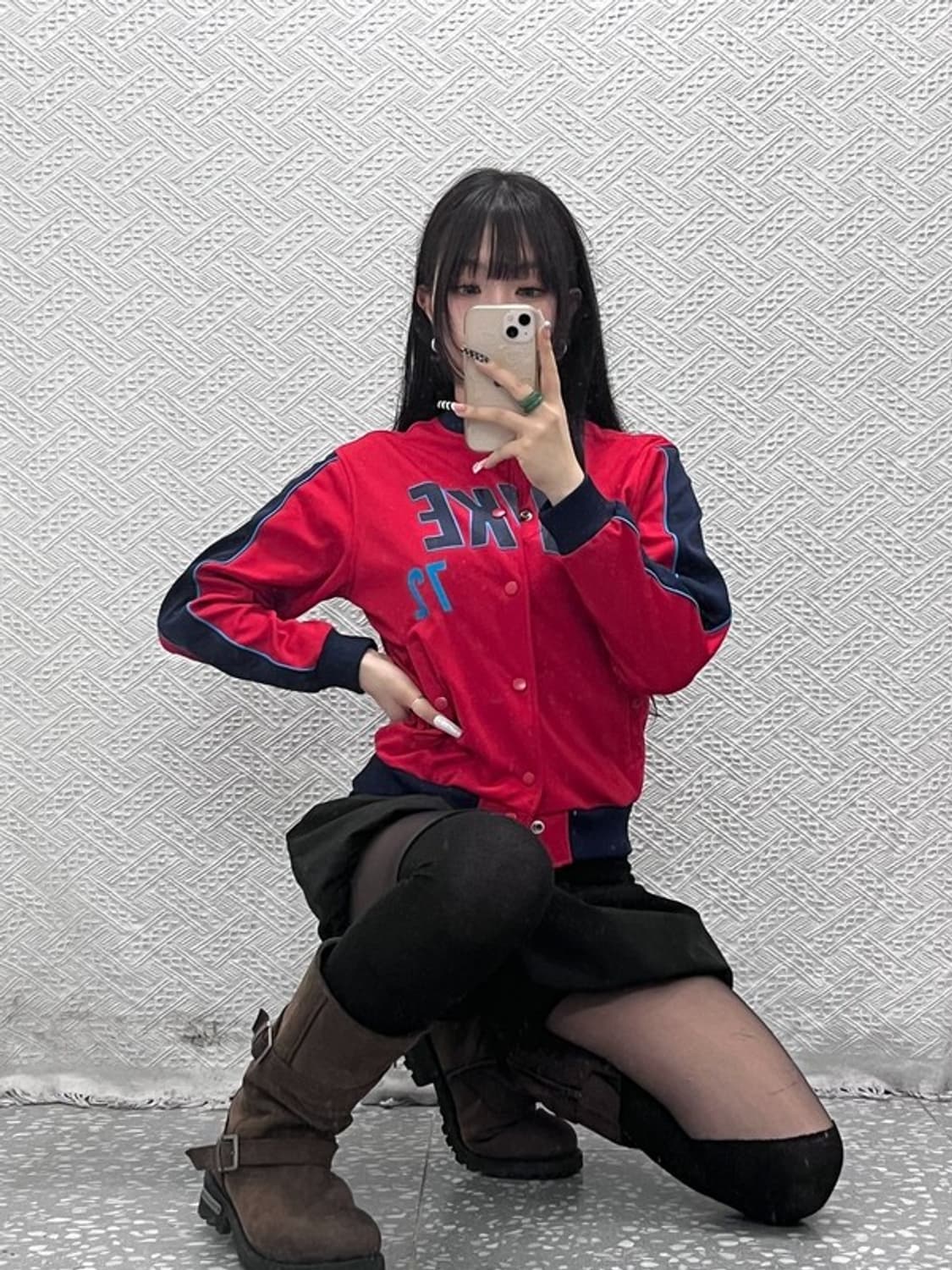 나이키 올드스쿨 레트로 펑크 져지 바시티 자켓 M C10712 상품이미지1