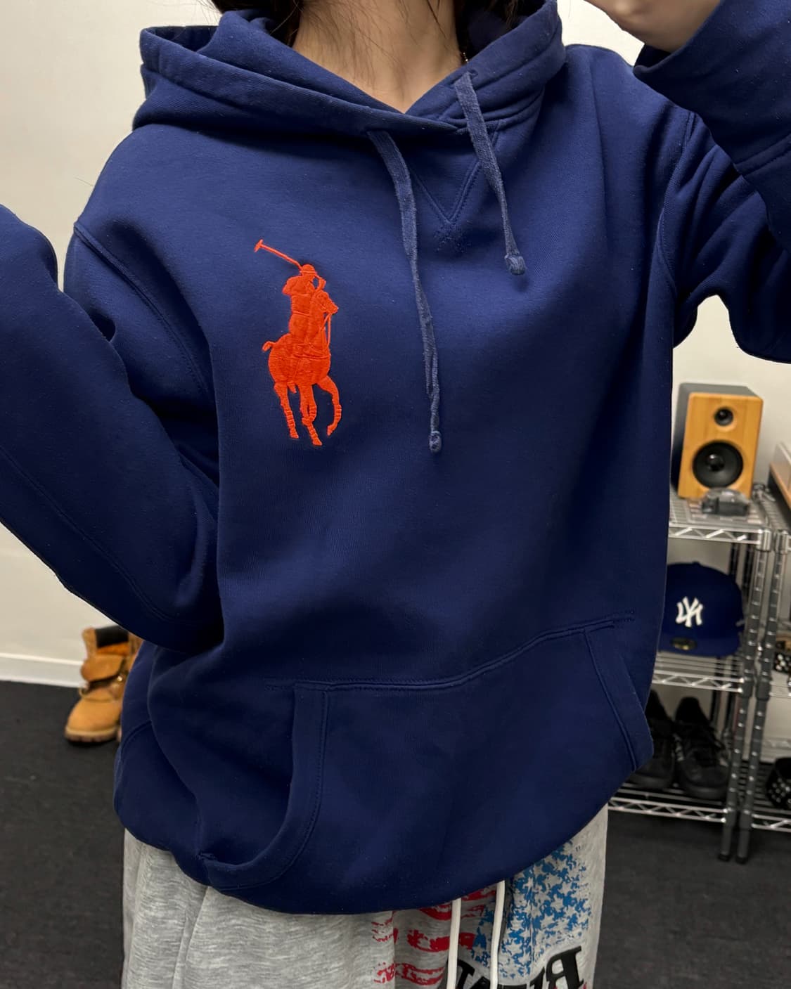 폴로 빅포니 오버핏 후드티 상품이미지2