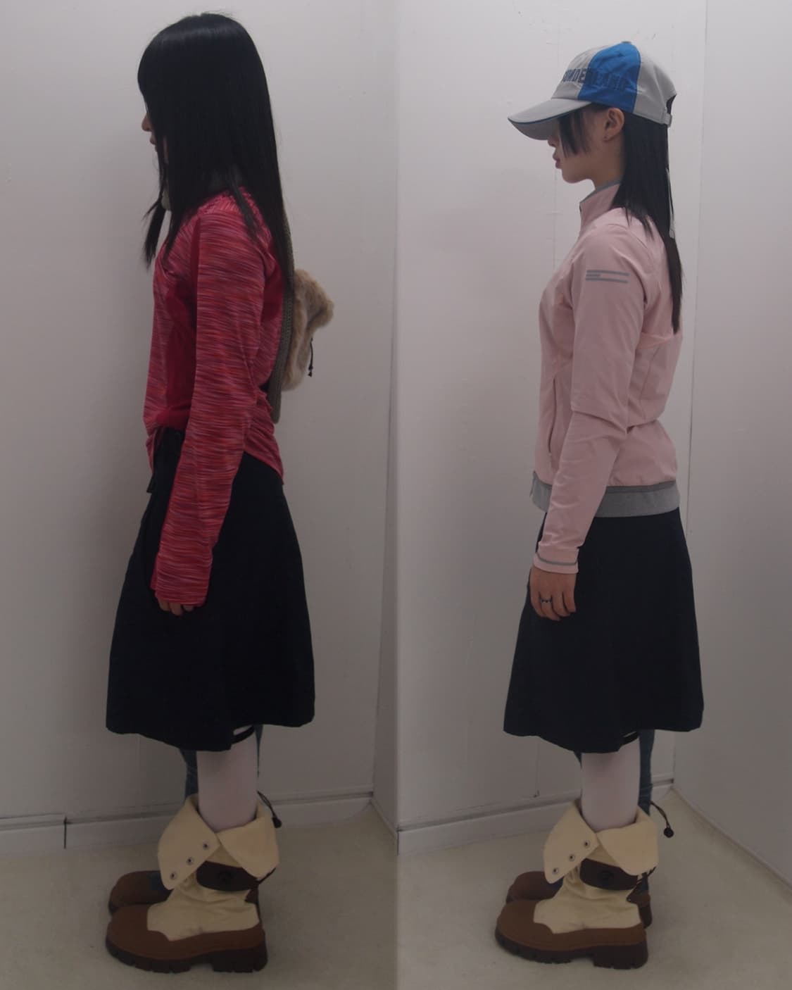 Hazzys navy belted basic midi skirt 상품이미지5