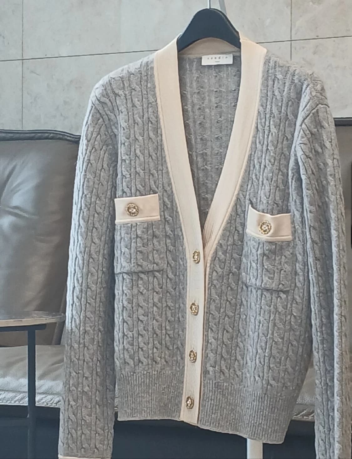 산드로 케이블 캐시미어 니트 가디건 상품이미지2