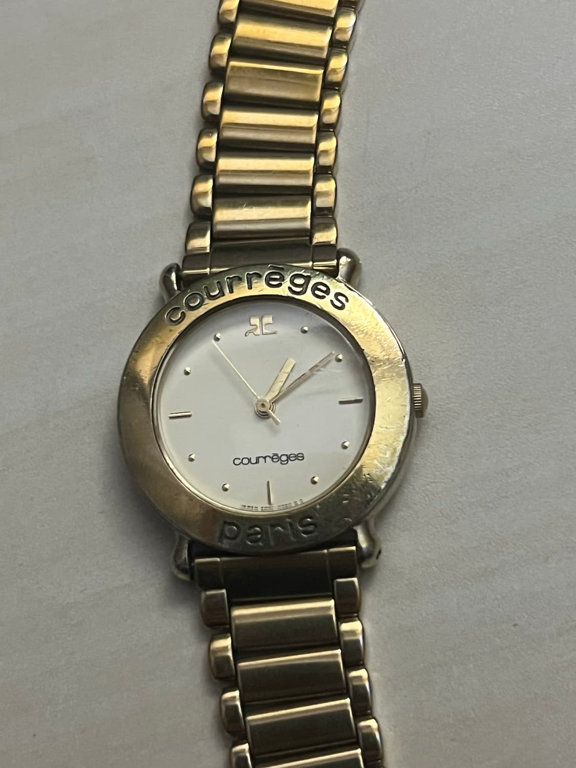 courreges 금장 메탈 손목시계 (정상작동) 상품이미지6