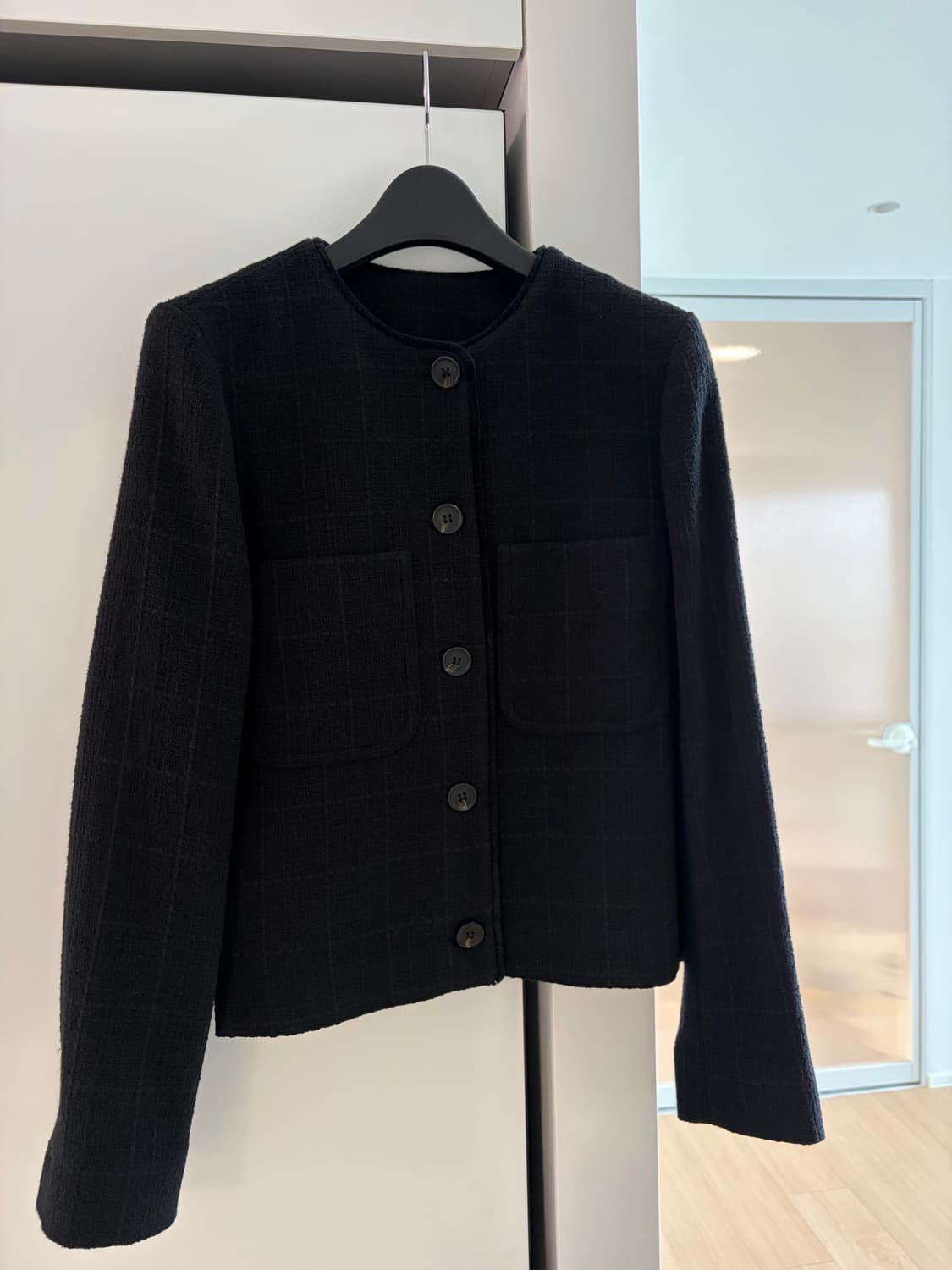 A.P.C 아페세 블랙 체크 트위드 자켓 상품이미지1