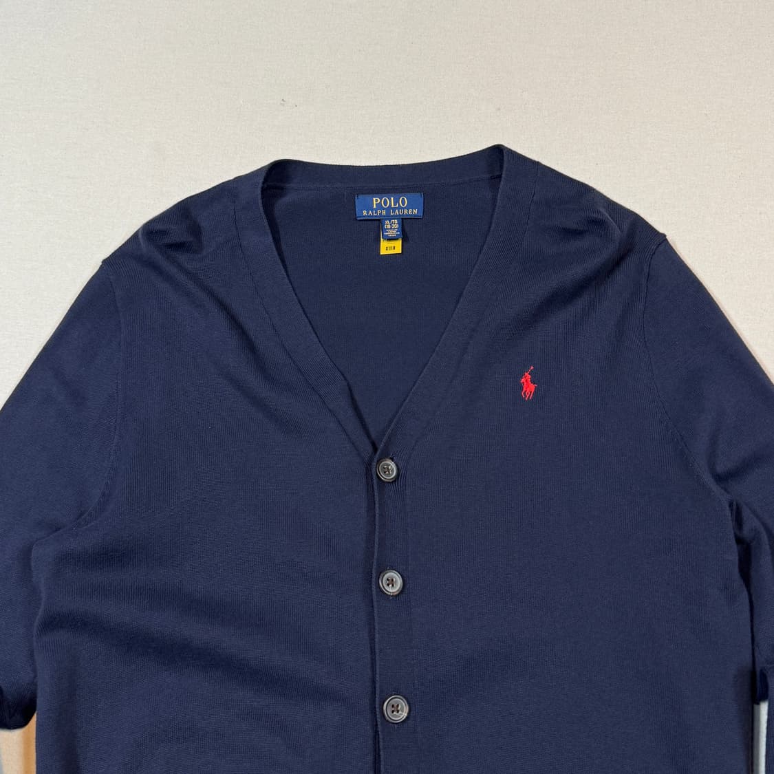 여M) 폴로 랄프로렌 네이비 코튼 가디건 신형 큐알탭 상품이미지3
