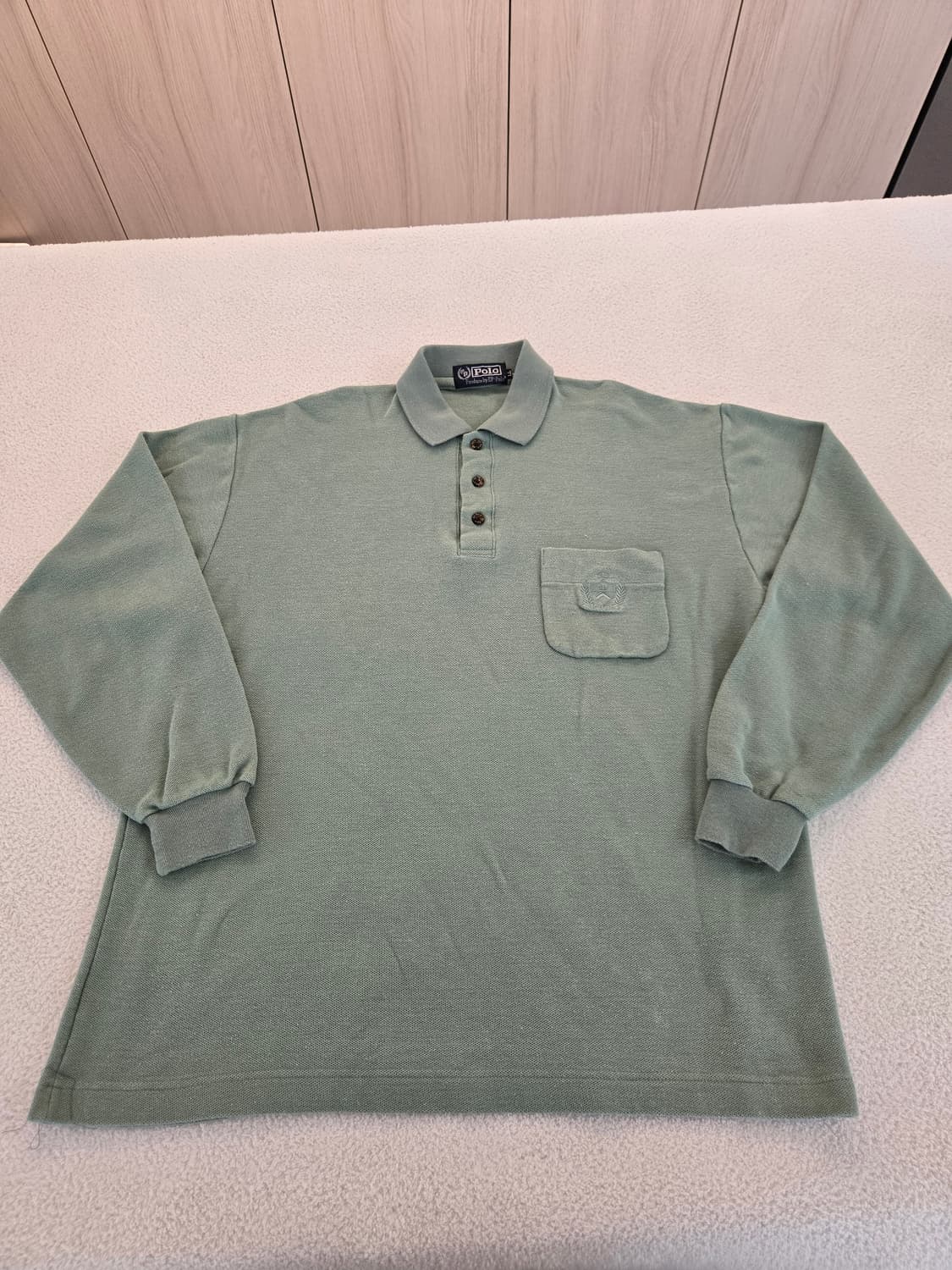 POLO 긴팔 폴로셔츠 그린 LL 상품이미지2