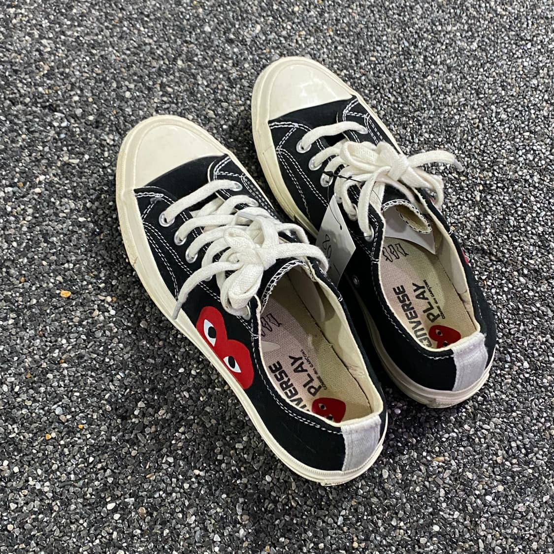 꼼데가르송 플레이 X 컨버스 척 70 로우 블랙 B4269 상품이미지3