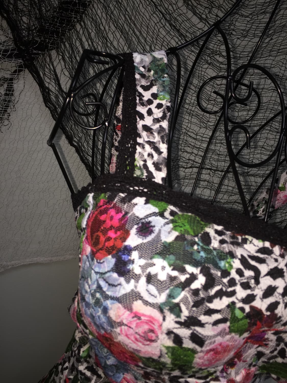 gyaru flower lace slim sleeveless 상품이미지3