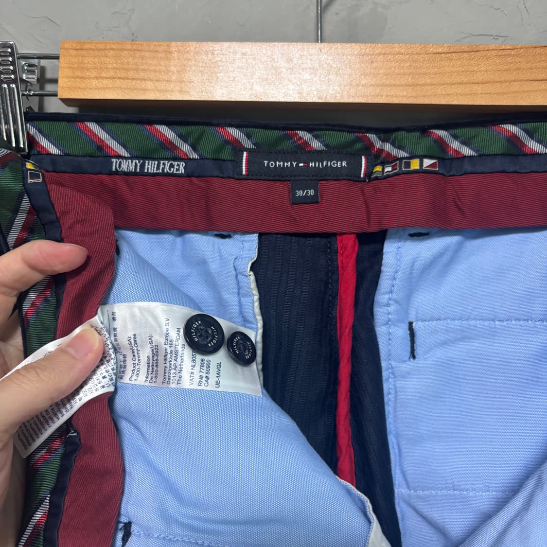 타미힐피거 코듀로이 팬츠 네이비 스트레이트핏 상품이미지3