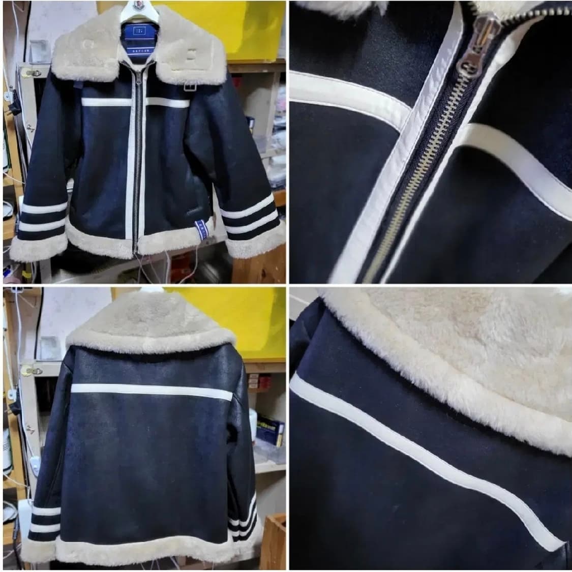 로맨틱크라운 정품 s 가죽 양털 무스탕 자켓 최상급 상품이미지5