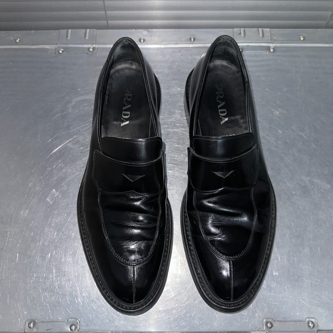 00s 빈티지 프라다 가죽 스톰퍼 로퍼 상품이미지2