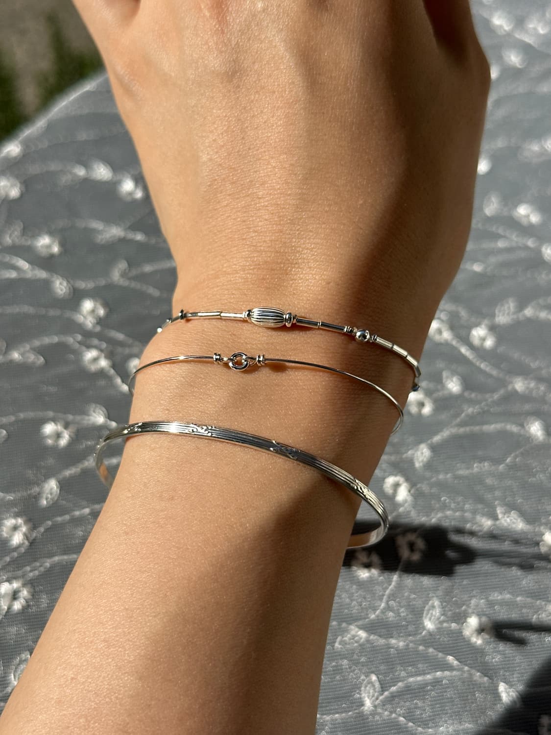 Sunlit Thread 925Silver Bangle 상품이미지7