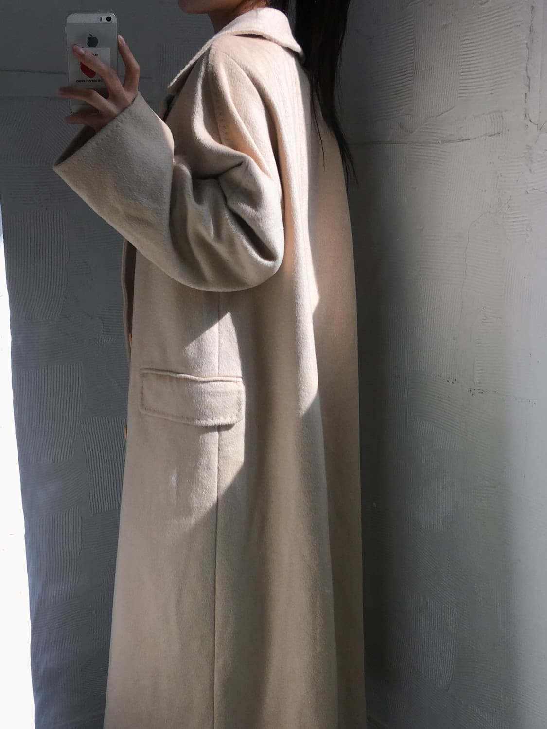 MaxMara 막스마라 아이보리 울 롱 코트 상품이미지3