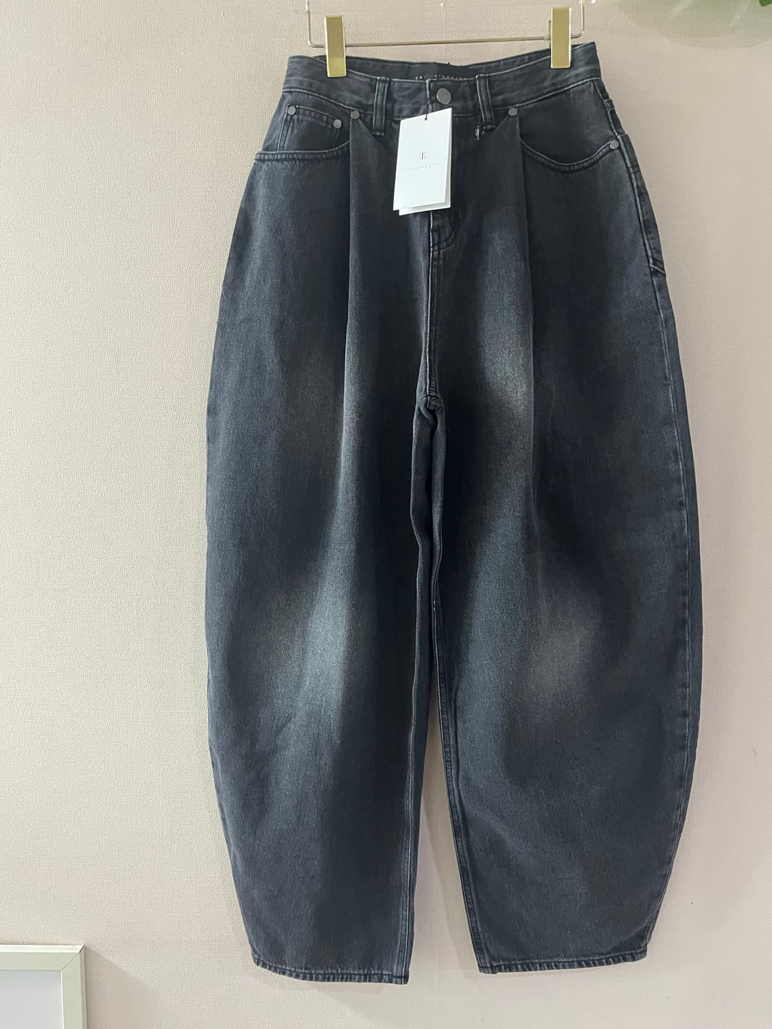 트리밍버드 원버튼 셋업팬츠(블랙 1 size) 상품이미지5