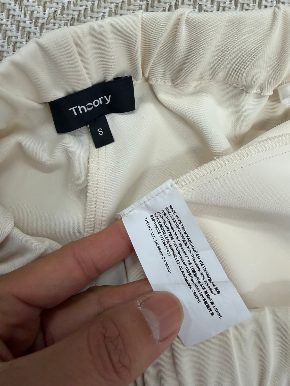 정품) 띠어리 여성 밴딩 슬랙스 와이드팬츠 S 상품이미지6