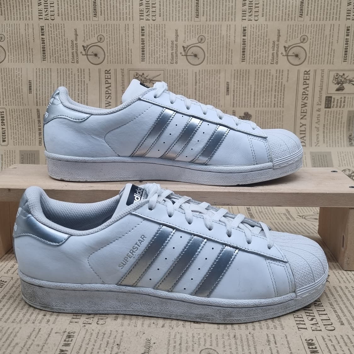아디다스 슈퍼스타 화이트실버 스니커즈270 상품이미지1