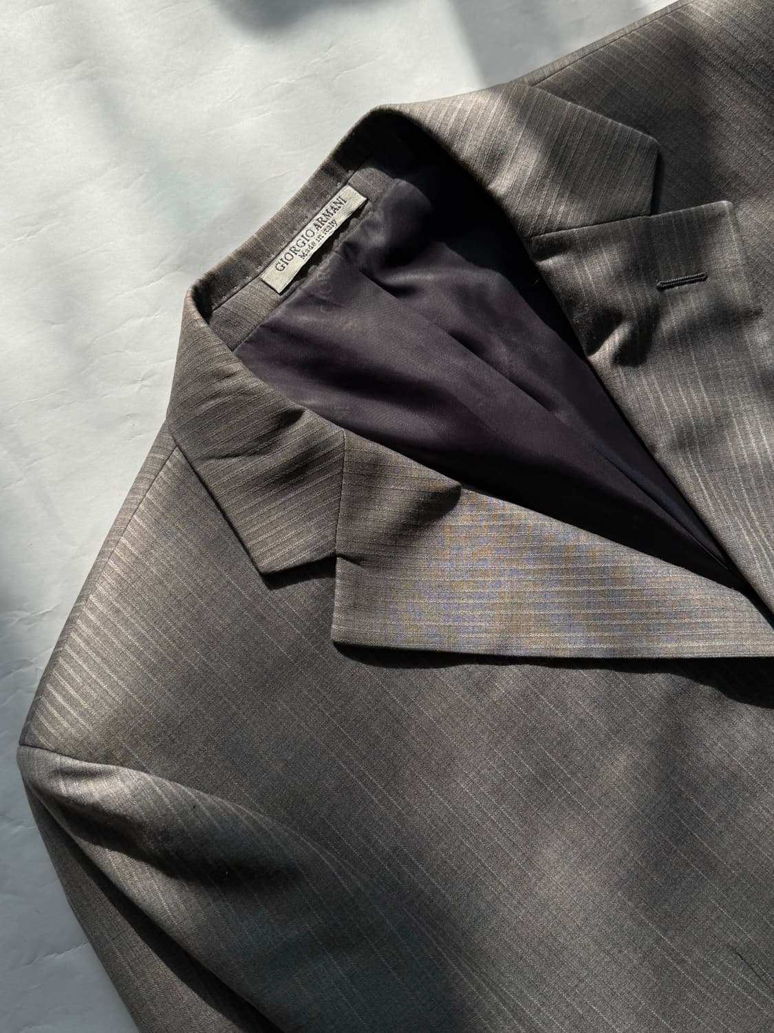 조르지오 아르마니 아카이브 스트라이프 3버튼 울 자켓 48 상품이미지4