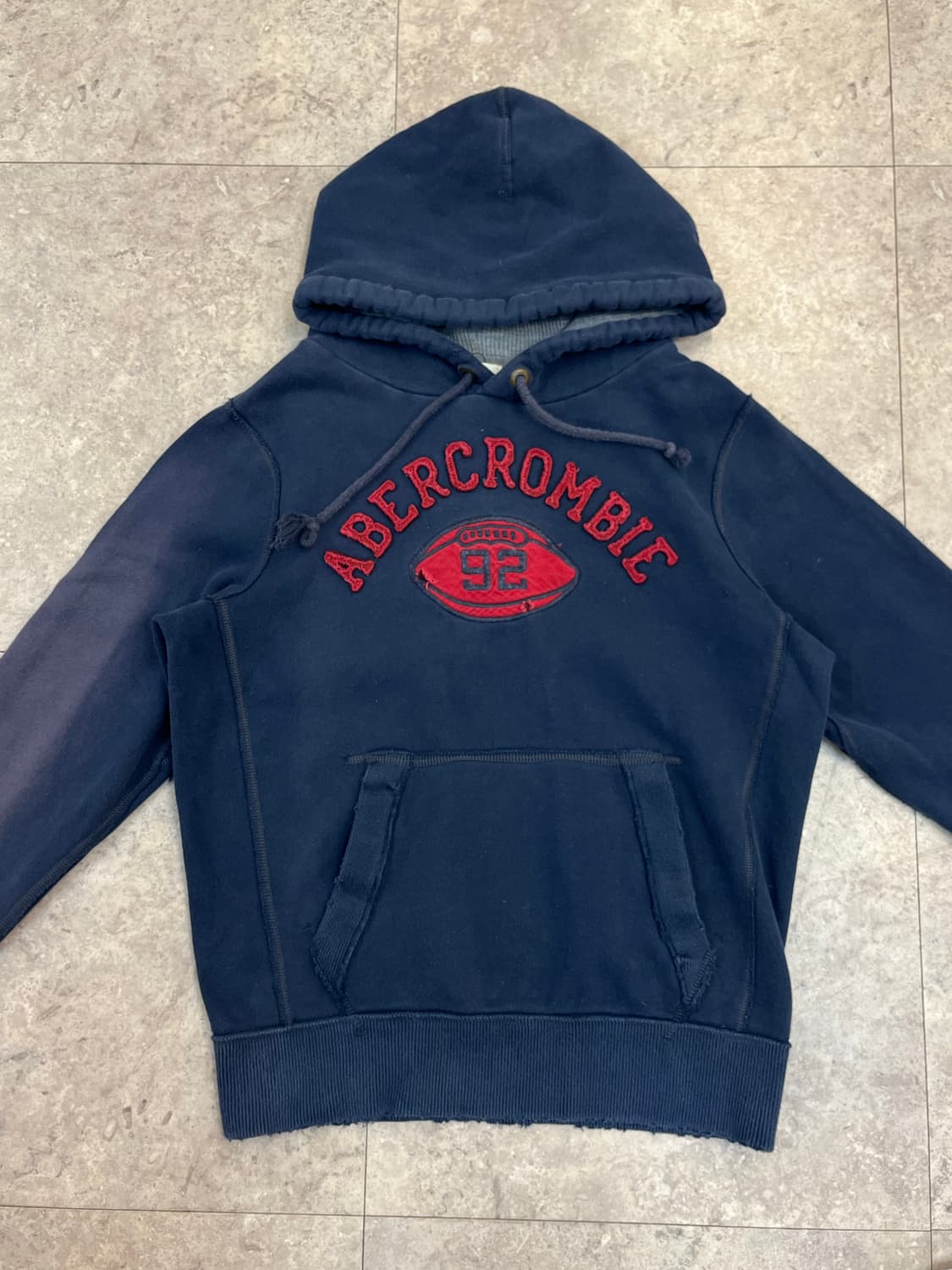 아베크롬비 럭비볼 기모 후드티 네이비 XL #csz3333 상품이미지4