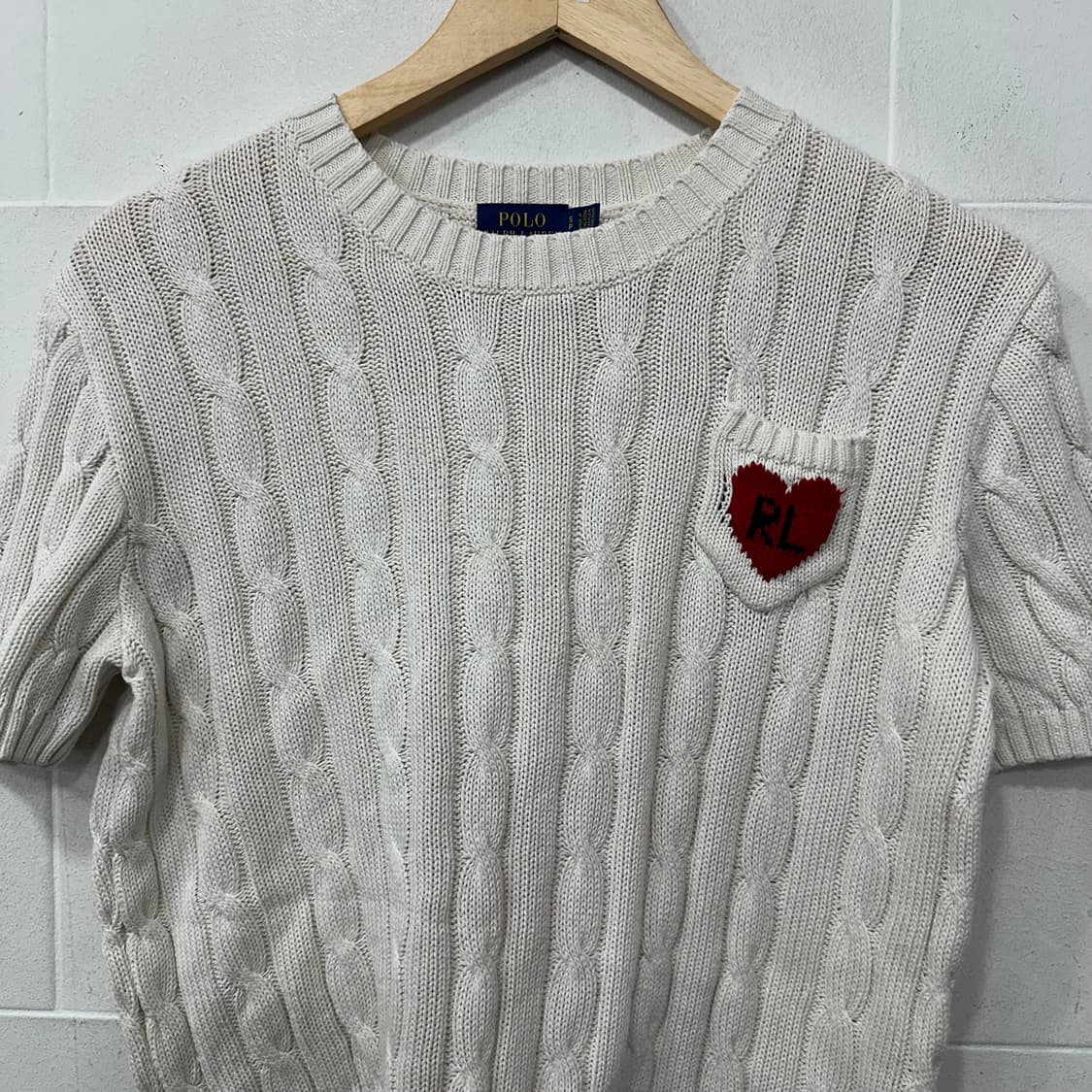 폴로 랄포르렌 하트포켓 꽈배기니트 상품이미지2