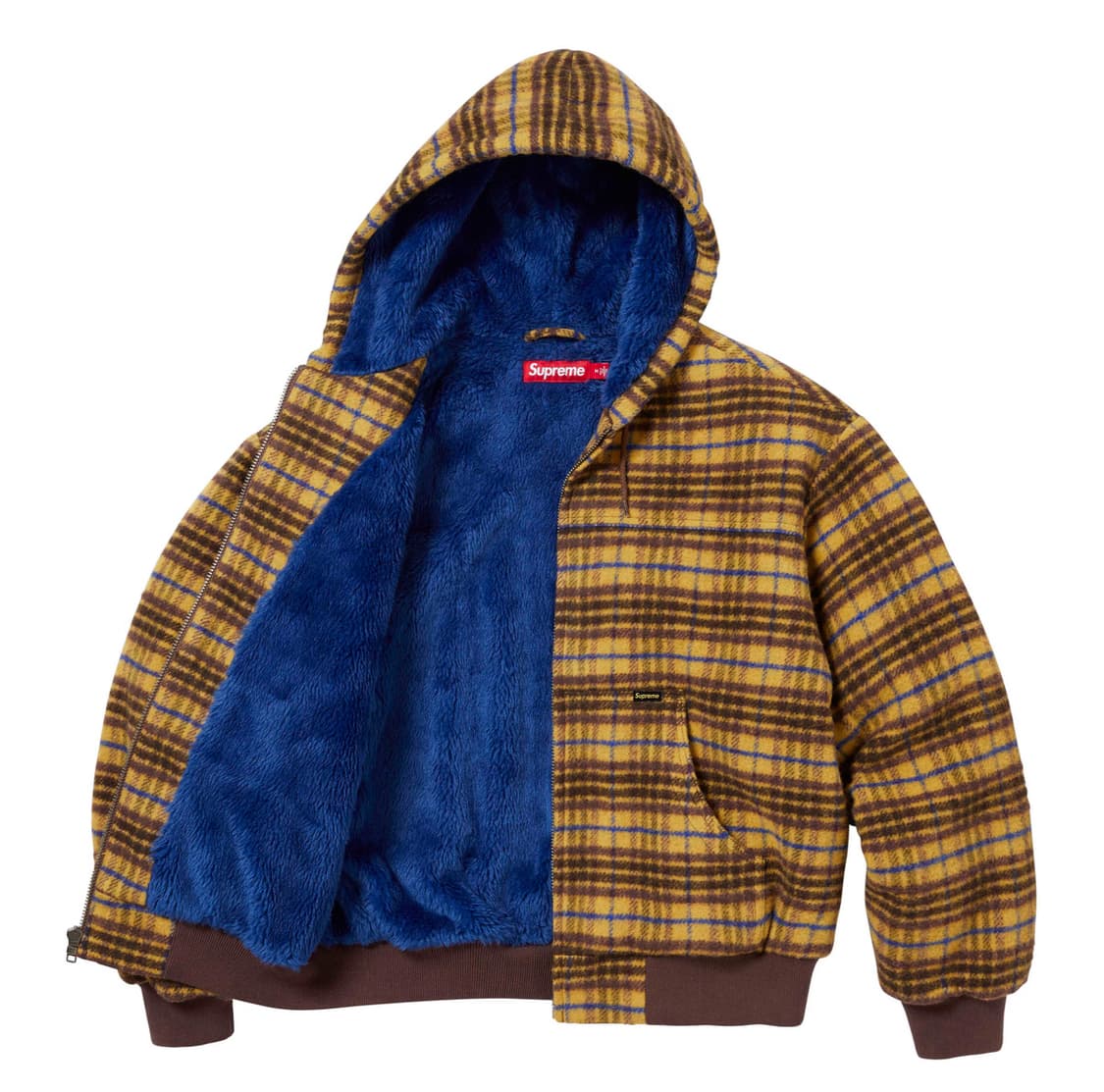 슈프림 플래드 울 후드 워크 자켓 (FW23) (L) 상품이미지1