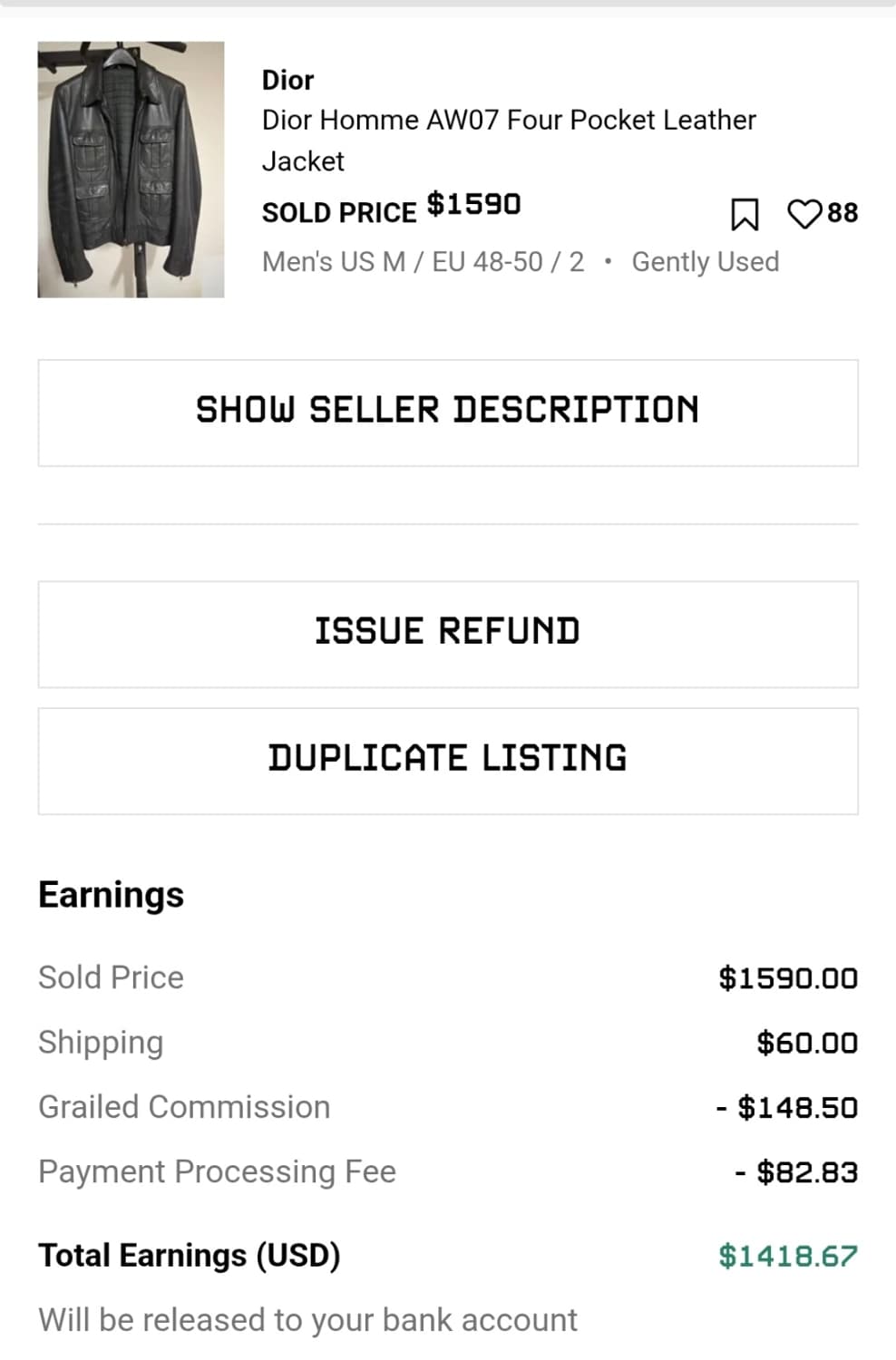 [50, 실착용] 디올 옴므 07aw 레더 자켓 상품이미지1