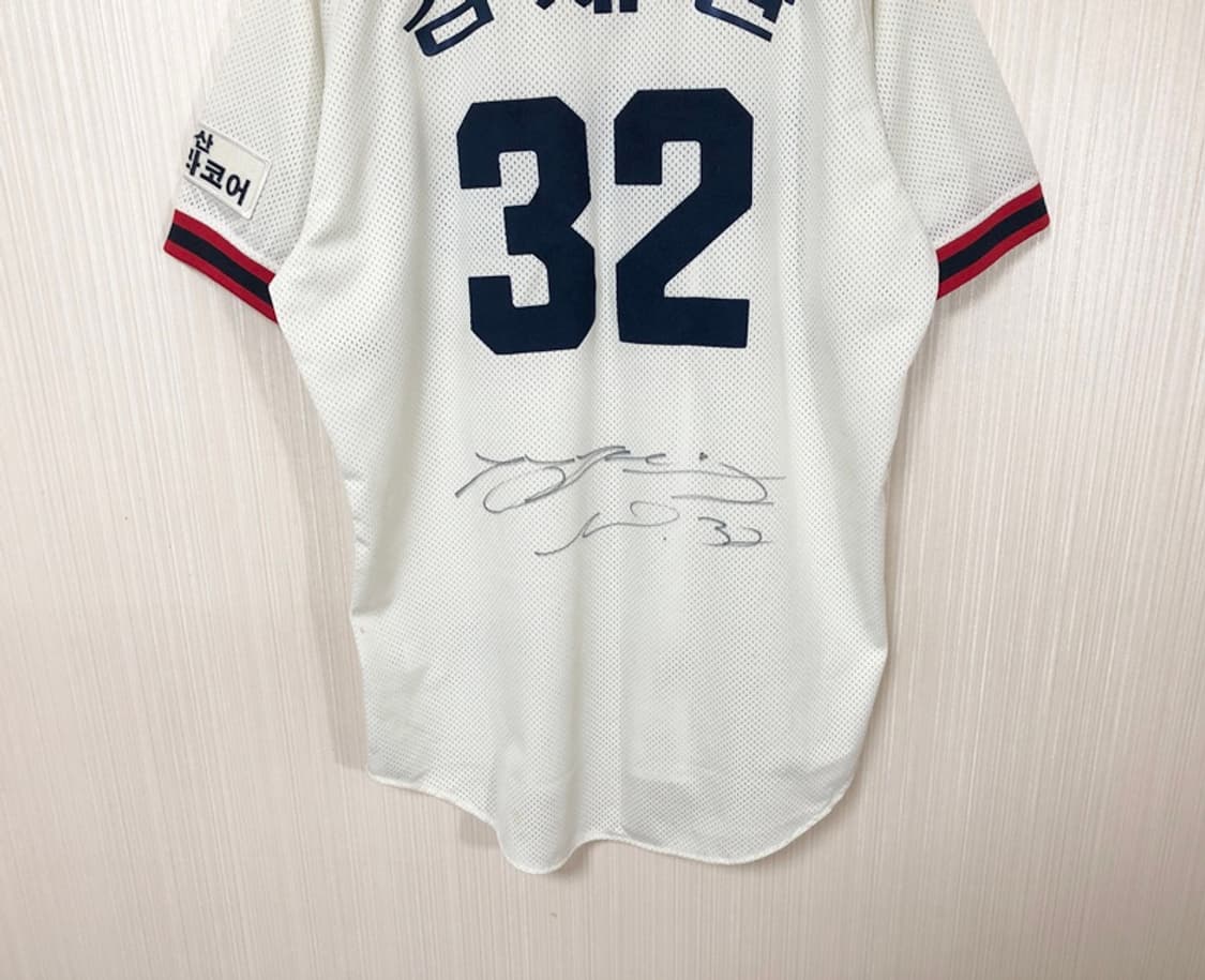 KBO 두산베어스 올드 홈유니폼/져지 110 #32 김재환(싸인) 상품이미지10