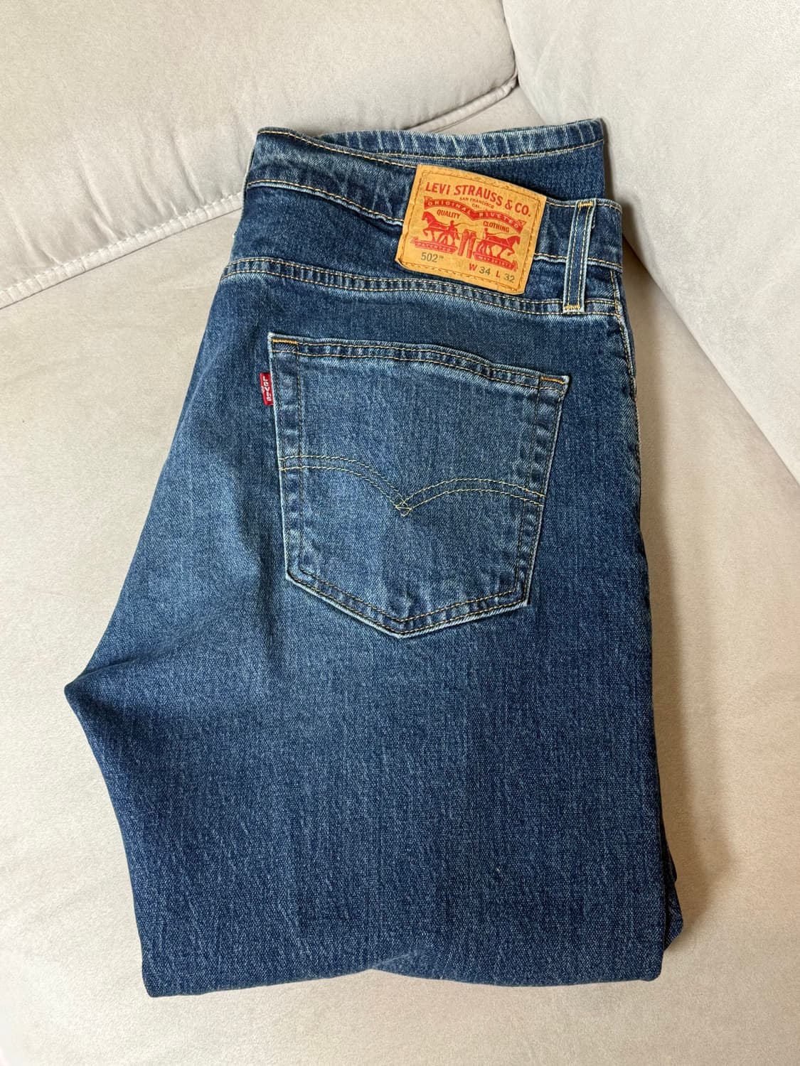 리바이스 502 스트레이트핏 데님 셀비지 상품이미지2