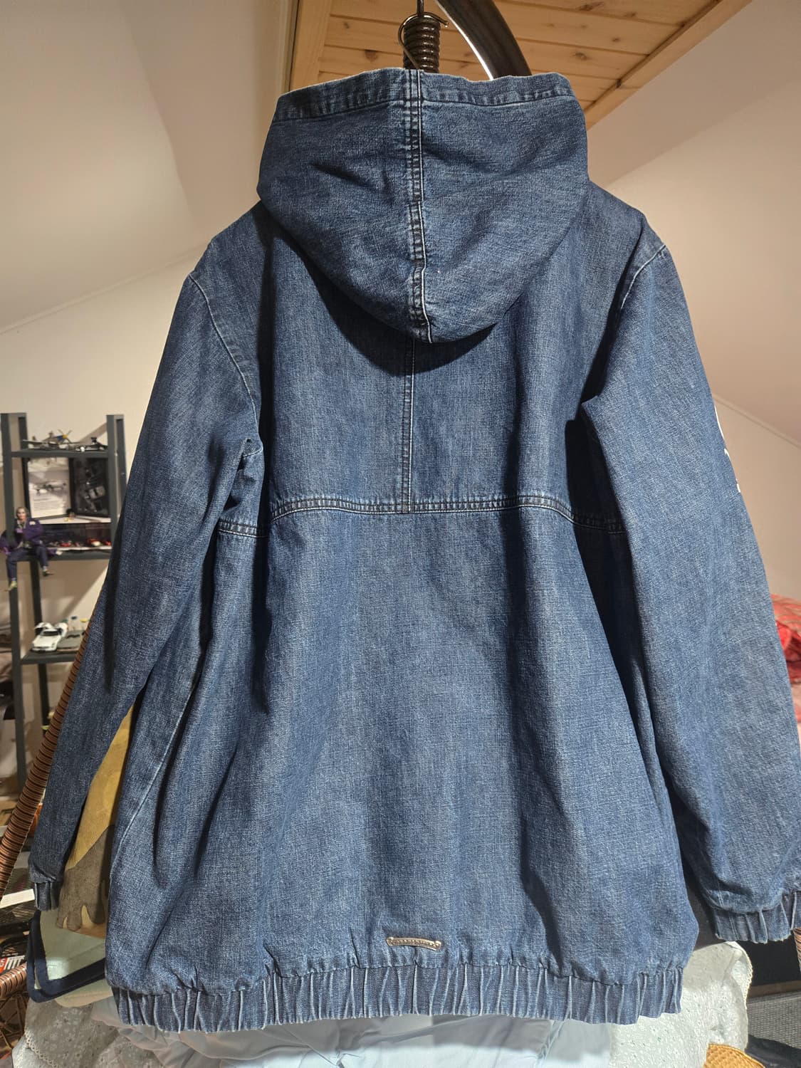 크롬하츠 트리플 화이트 레더패치데님 아노락 후드 상품이미지3