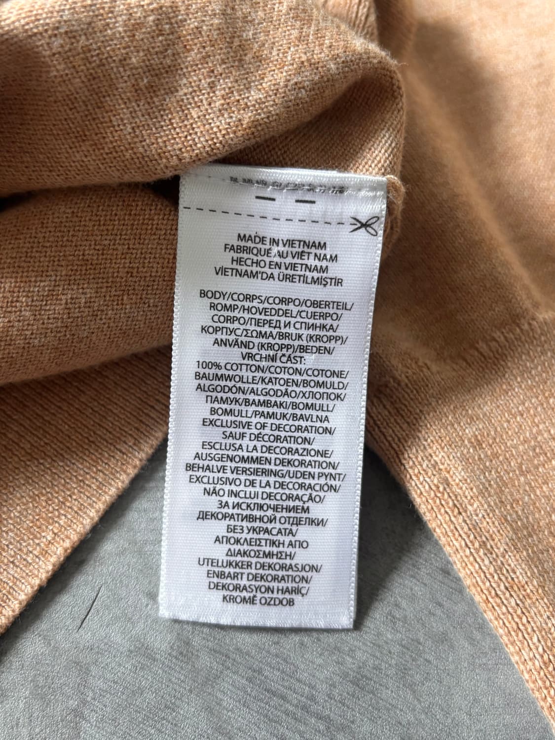 Polo 폴로 랄프로렌 베이지 컬러 피마코튼 브이넥 가디건 상품이미지9