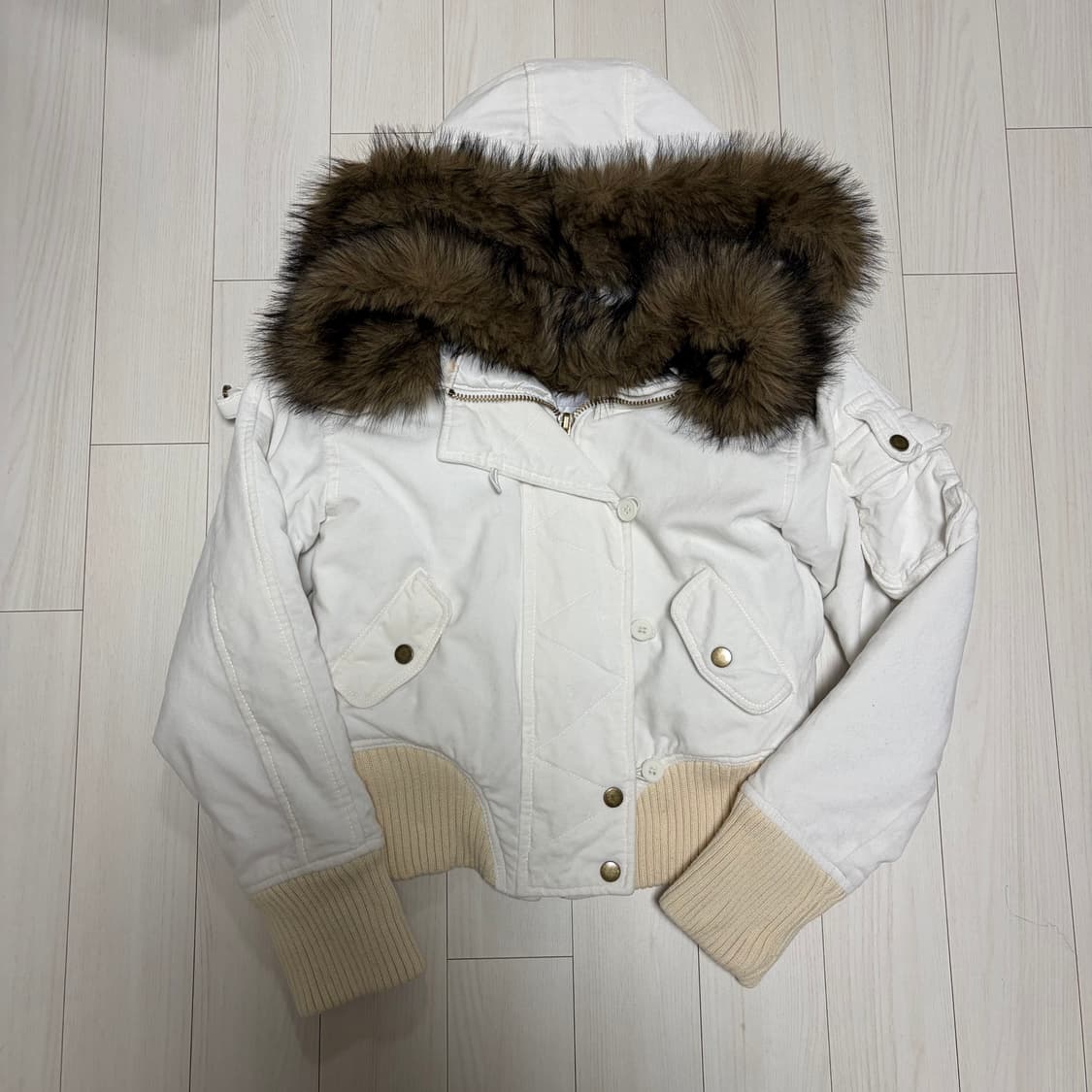 모르간 퍼 후드점퍼 상품이미지2