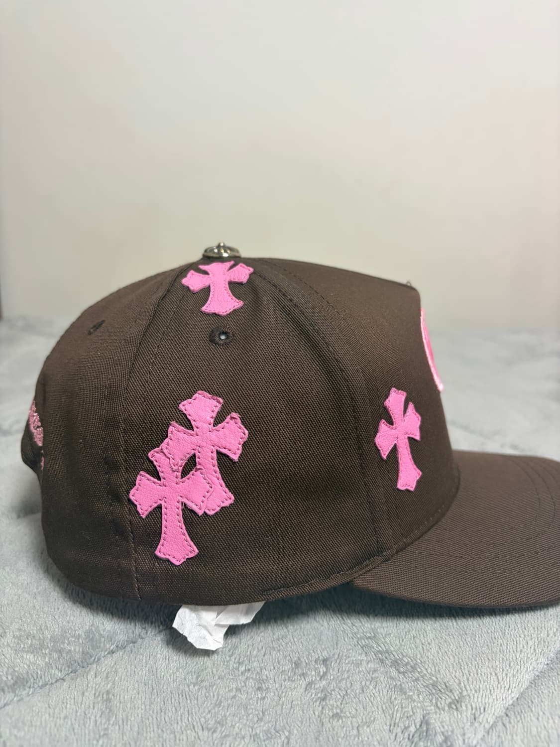 크롬하츠 브라운 핑크 크로스패치 베이스볼캡 모자 상품이미지6