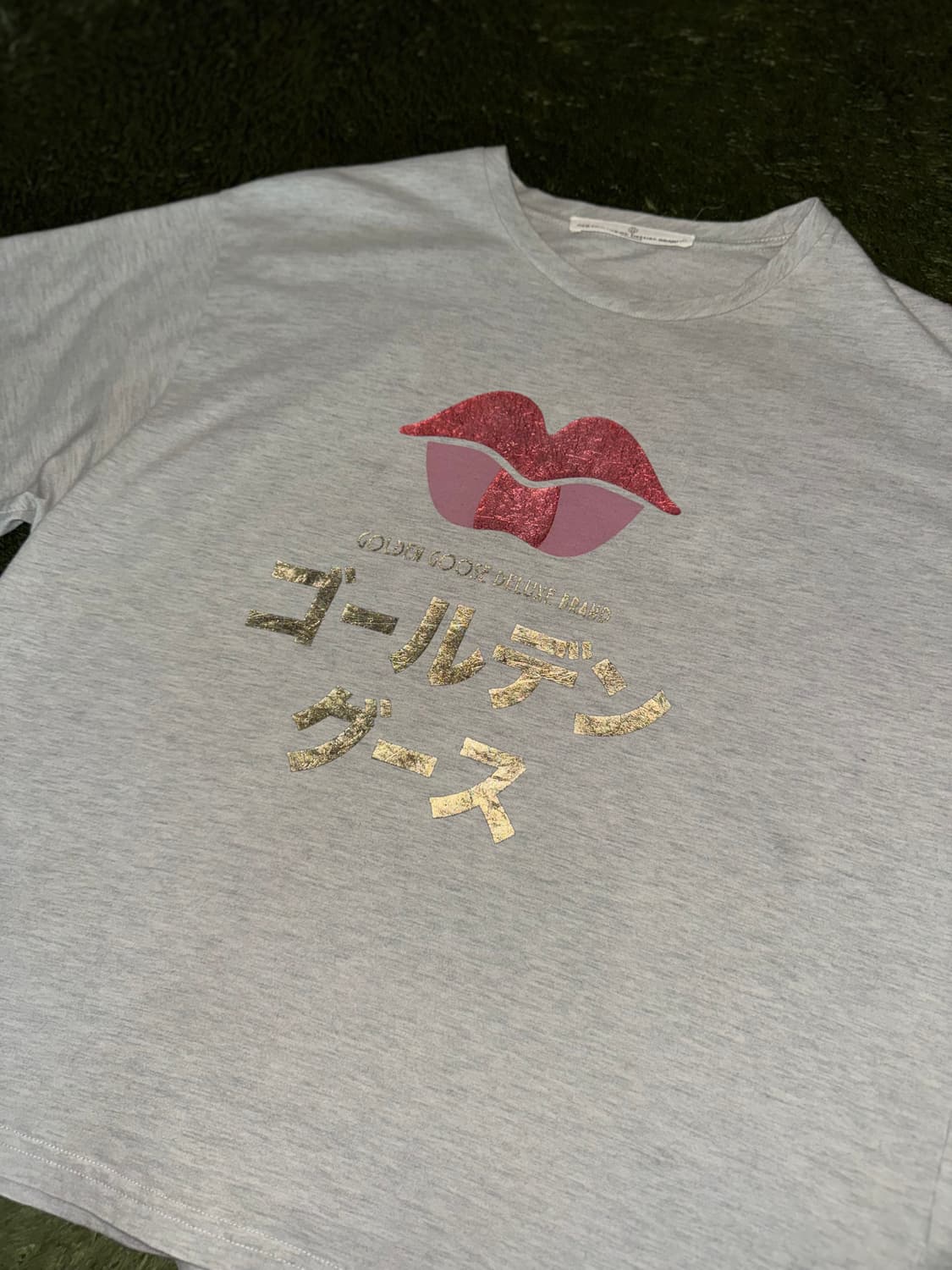 [S] 골든구스 17ss 립 앤 골드포일 재패니즈 레터링 티셔츠 멜란지 상품이미지2