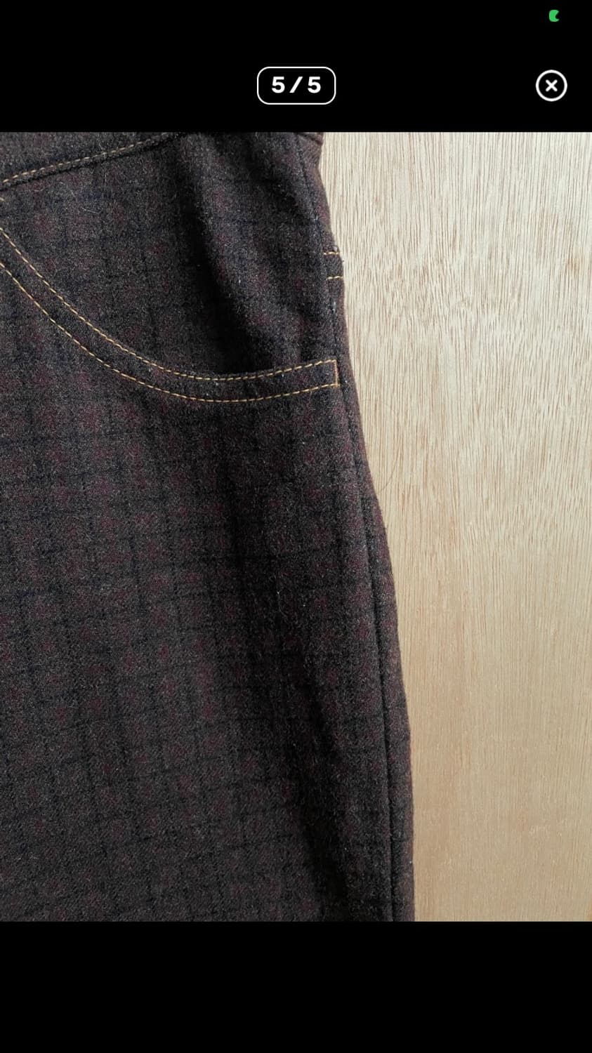 준야 와타나베 울 체크 플레어팬츠 상품이미지5