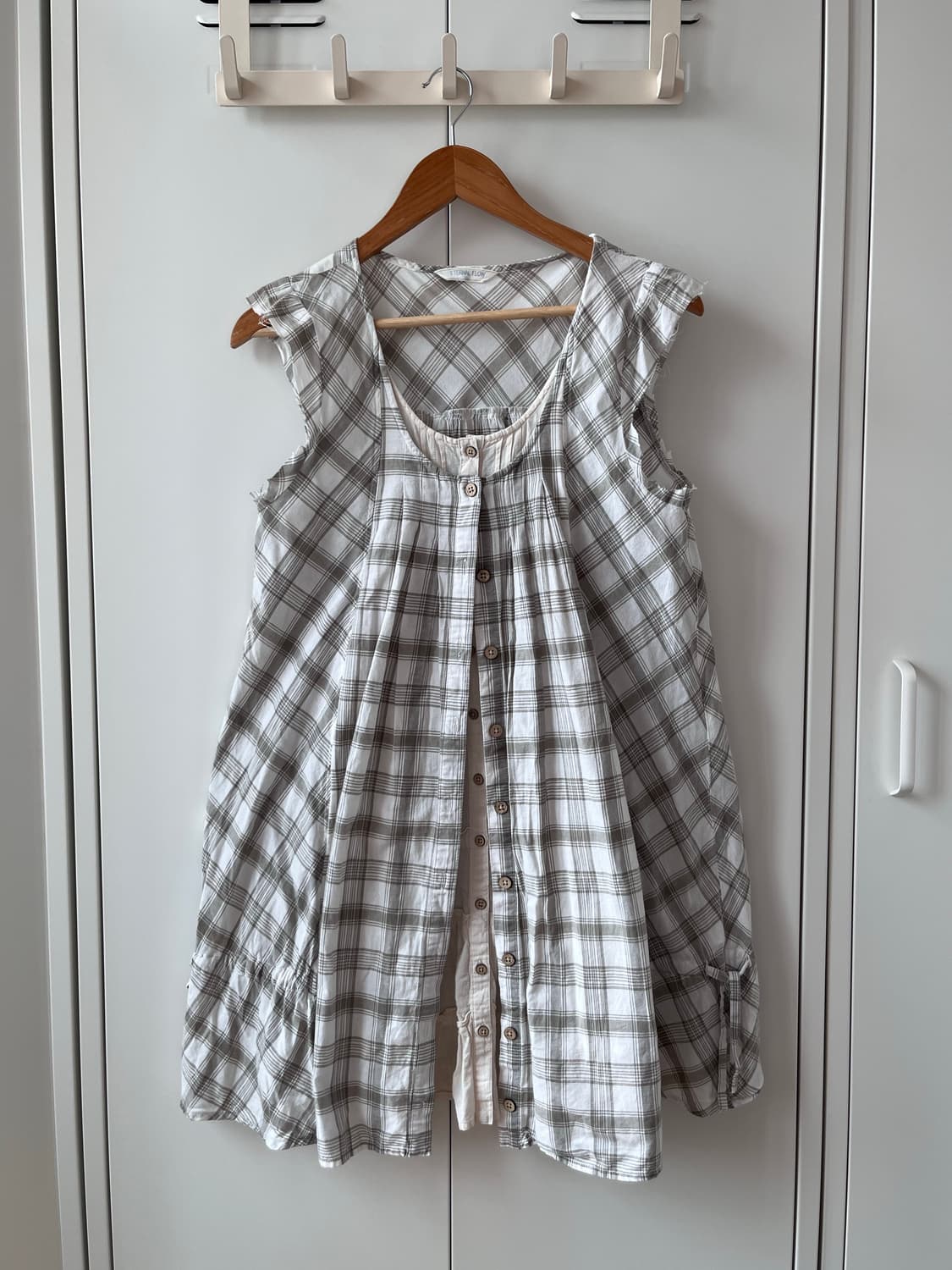 Eternal Flow 체크 레이어드 바선생 원피스 상품이미지2