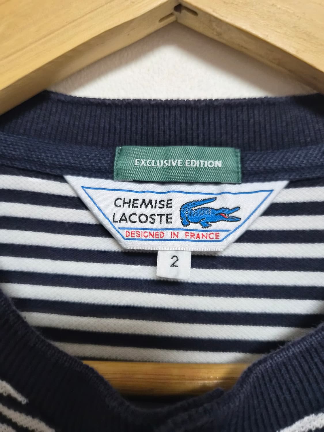 라코스테Lacoste 스트라이프 헨리넥 반팔티셔츠 2 - T142 상품이미지4