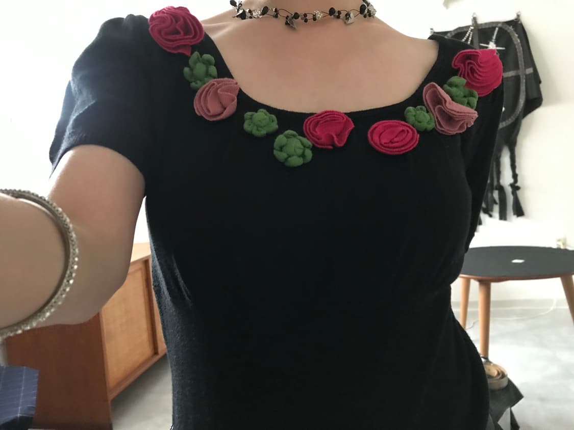  vintage flower knit 상품이미지7