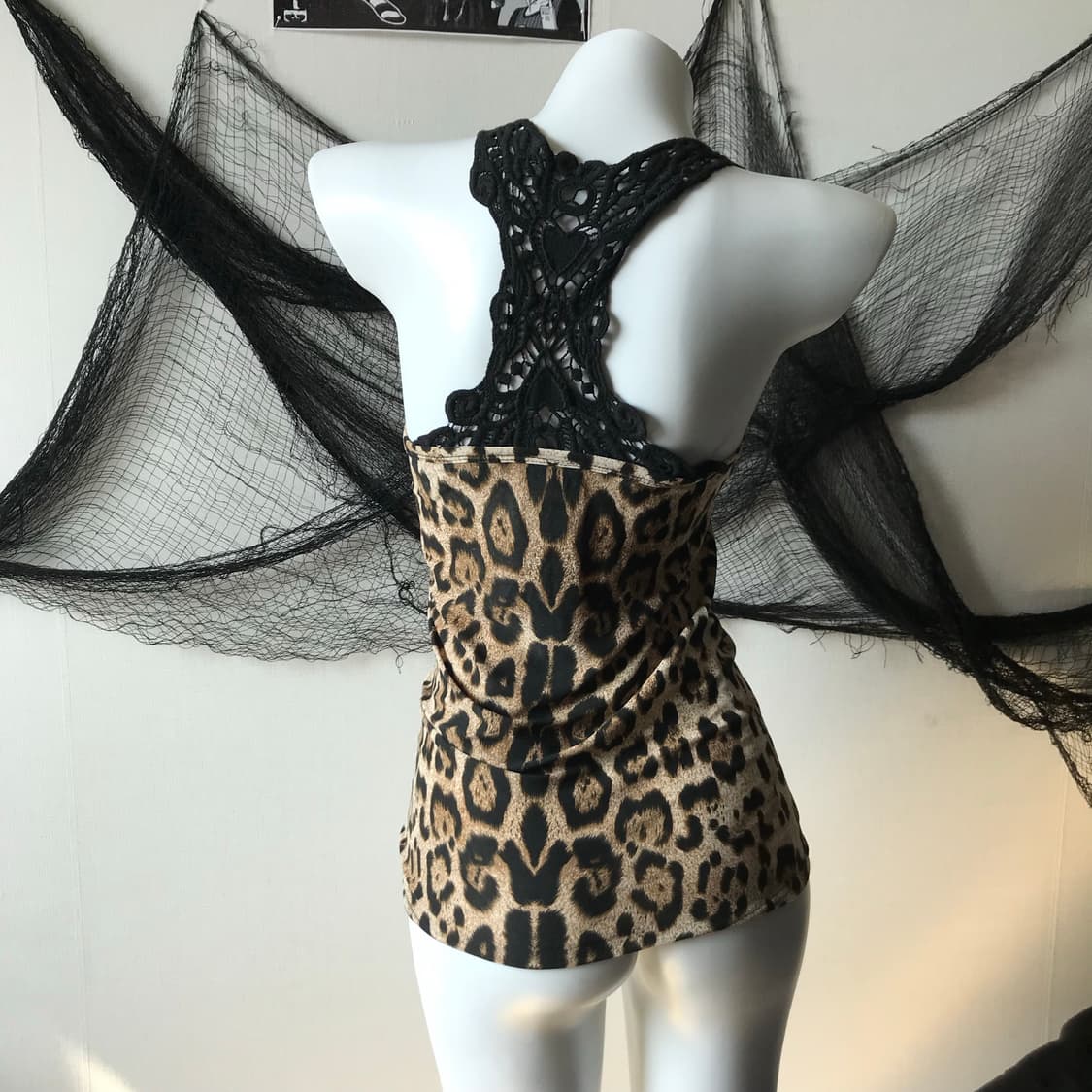Leopard beads detailed sleeveless   상품이미지3