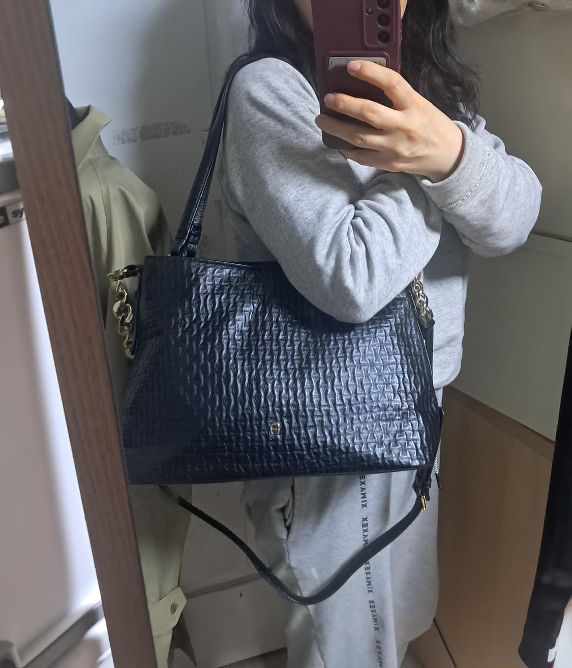 정품 아이그너 블랙 가죽 3way 숄더 크로스백(거의새제품) 상품이미지9