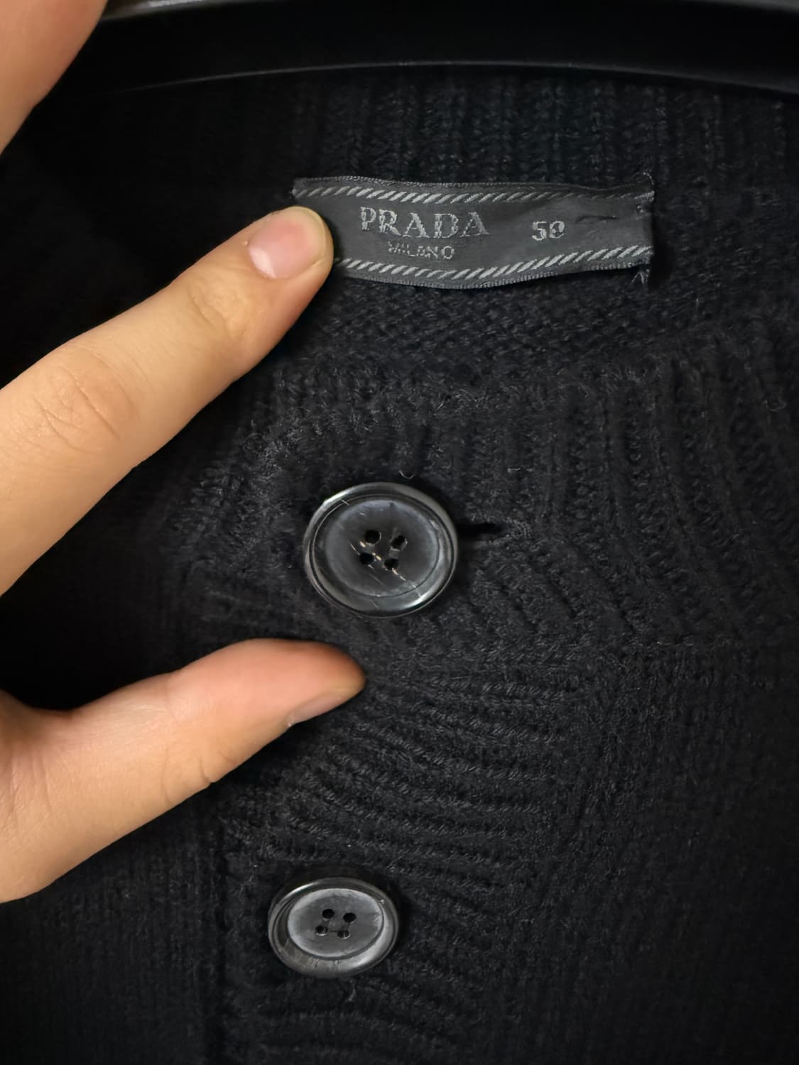 [50] 프라다 캐시미어 니트 블랙 상품이미지7
