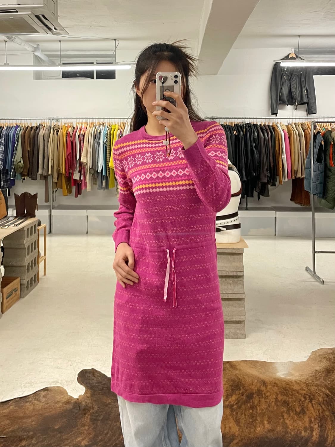 L.L. BEAN fair isle knit onepiece 페어아일 상품이미지8