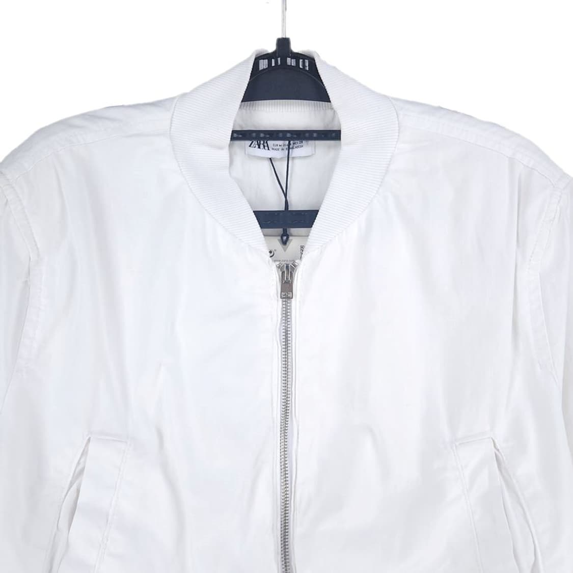 [여M](미사용)ZARA 화이트 크롭 블루종 상품이미지2