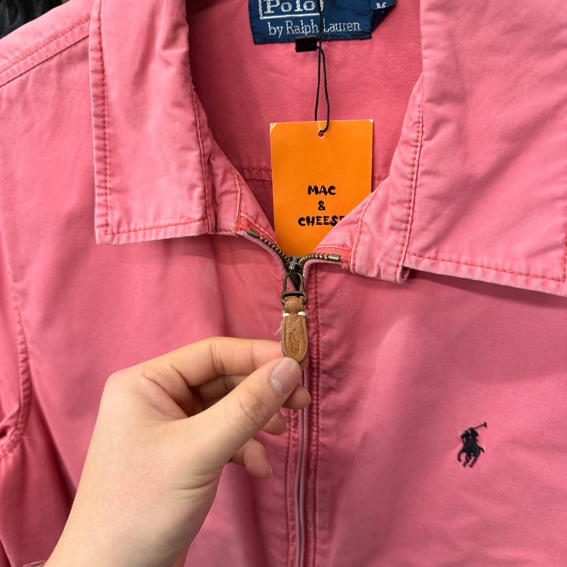 90s 폴로 랄프로렌 코튼 스윙탑 자켓 블루종 핑크 N646 상품이미지6