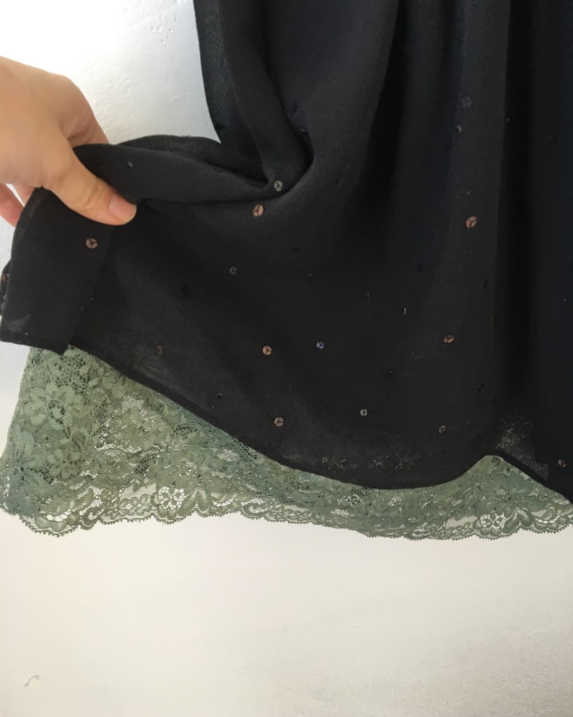 Shirring lace trimming sleeveless onepei 상품이미지4