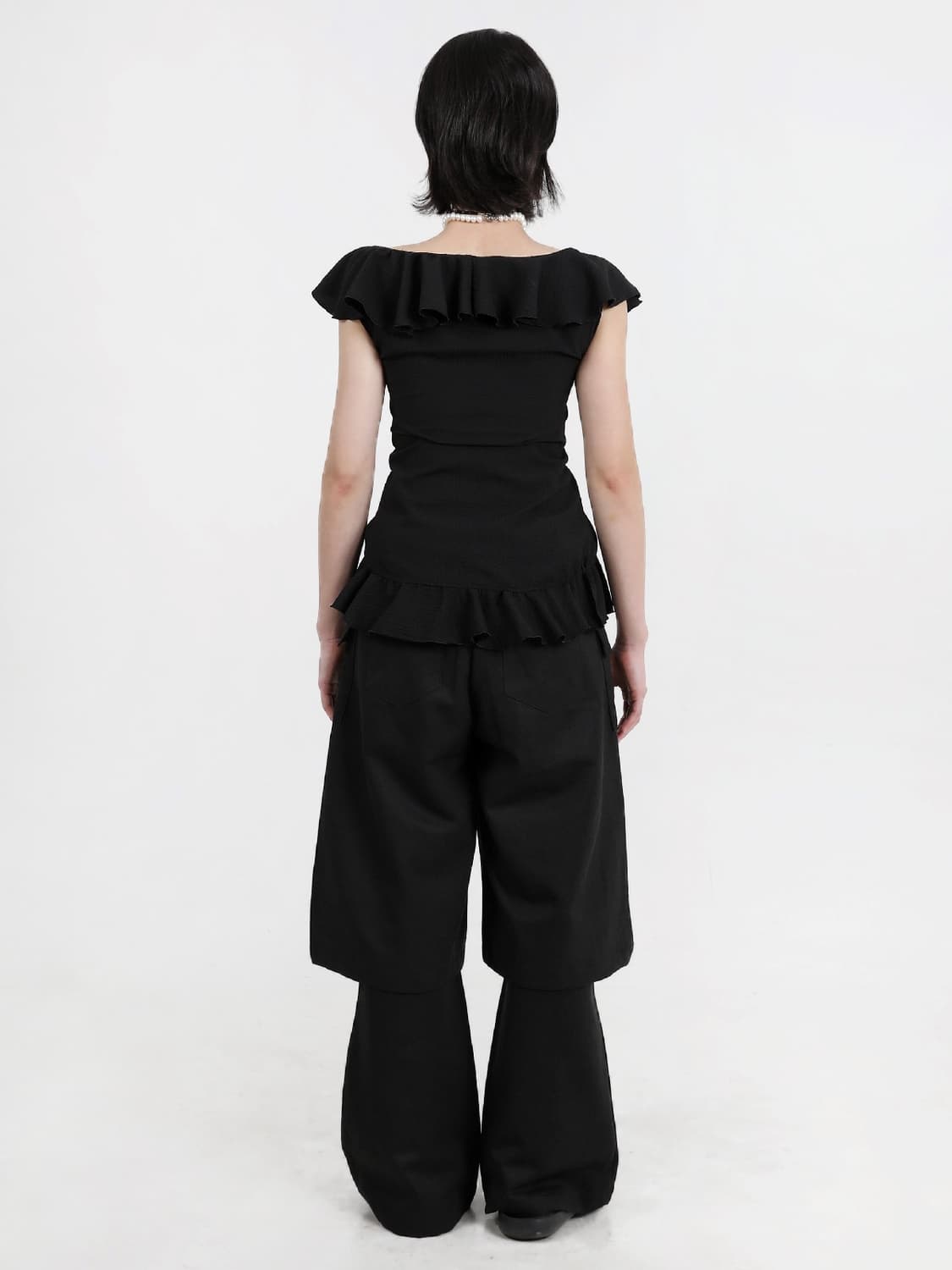 Double drop Morph Pants_Black 상품이미지5