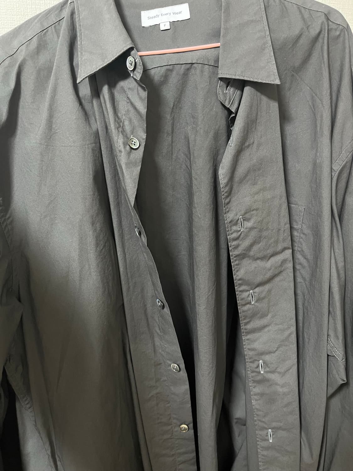 스테디 에브리웨어 라이트 릴랙스드 셔츠 다크 그레이 F 상품이미지1