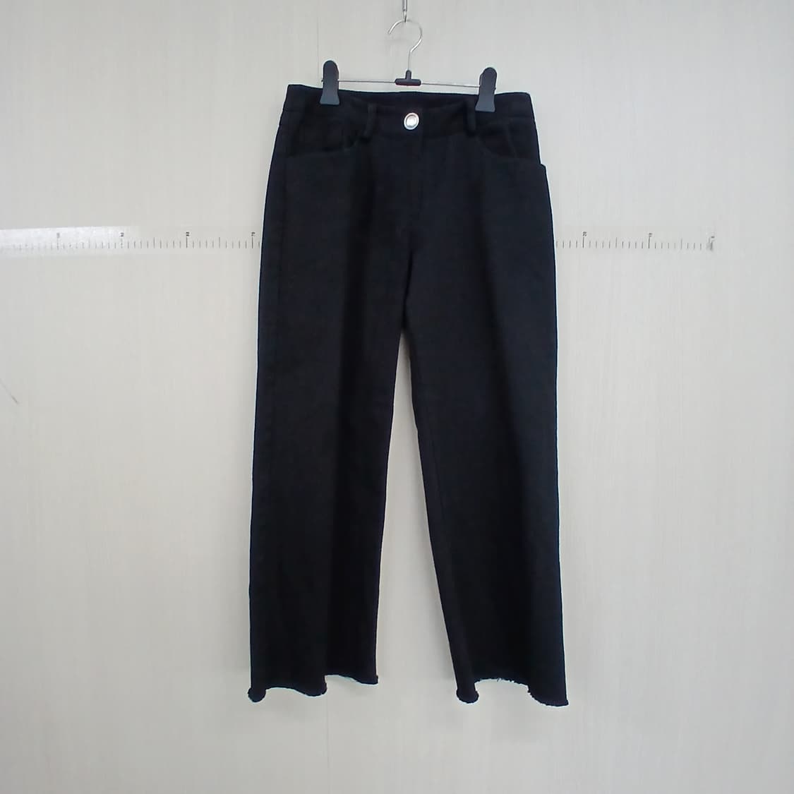 Js.뉴욕 블랙 컷팅 데님 팬츠 상품이미지1