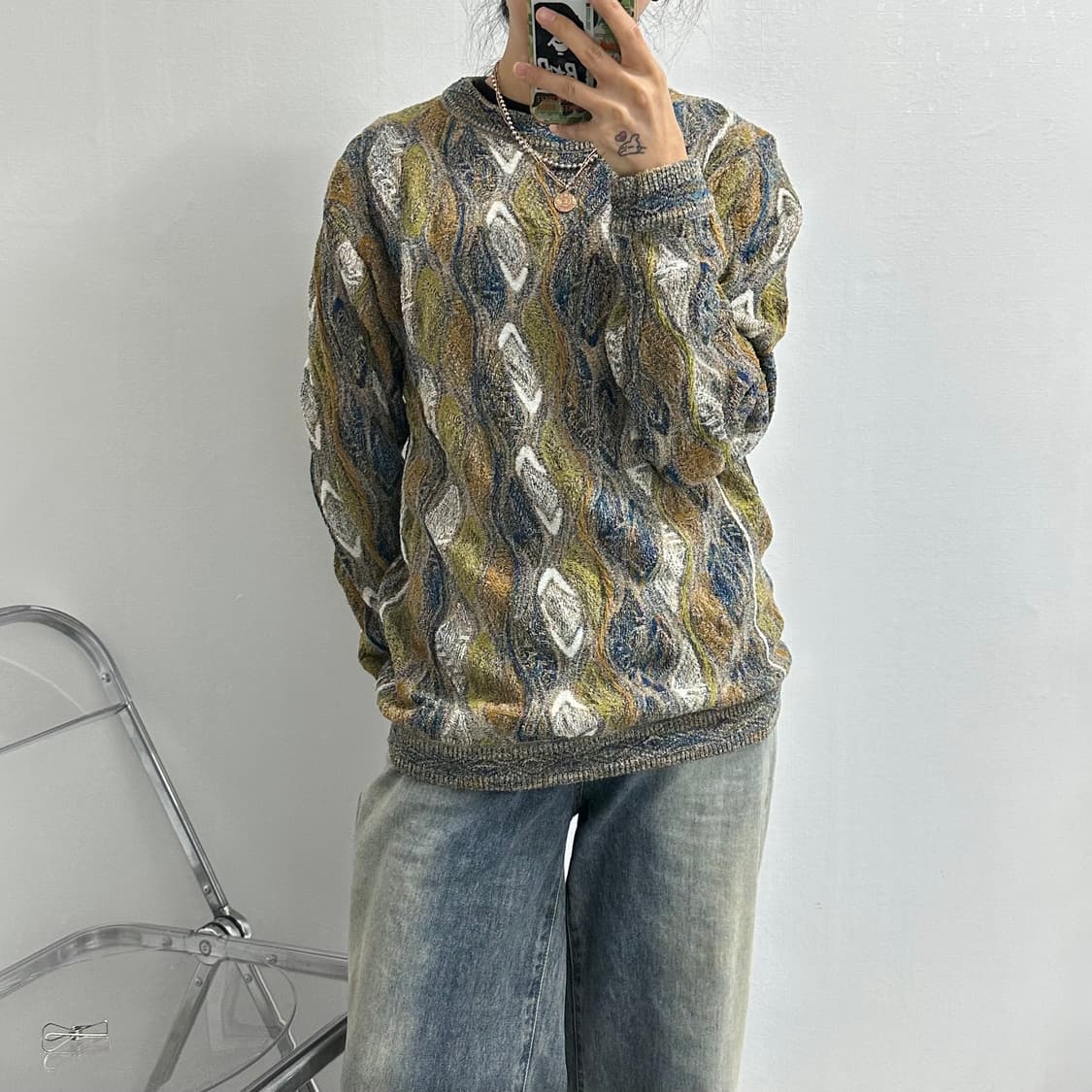 old country 빈티지 케이블 니트 쿠지맛 상품이미지1