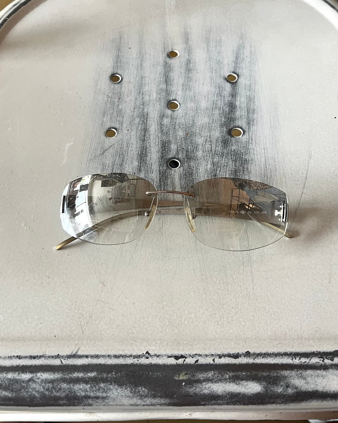 90-00s Old FENDI Rimless Sunglass 상품이미지9