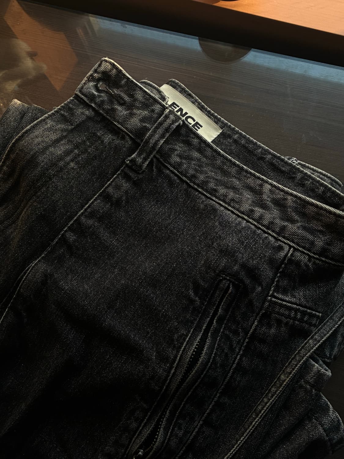 (M) 인사일런스 오브젝트 카고 데님 팬츠 BLACK 판매 상품이미지10