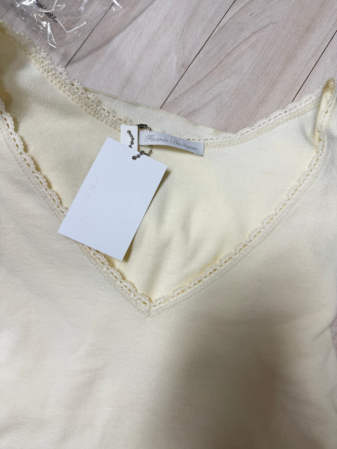 샵페어리 슬리브리스 니트 iris long top (cream) 상품이미지2